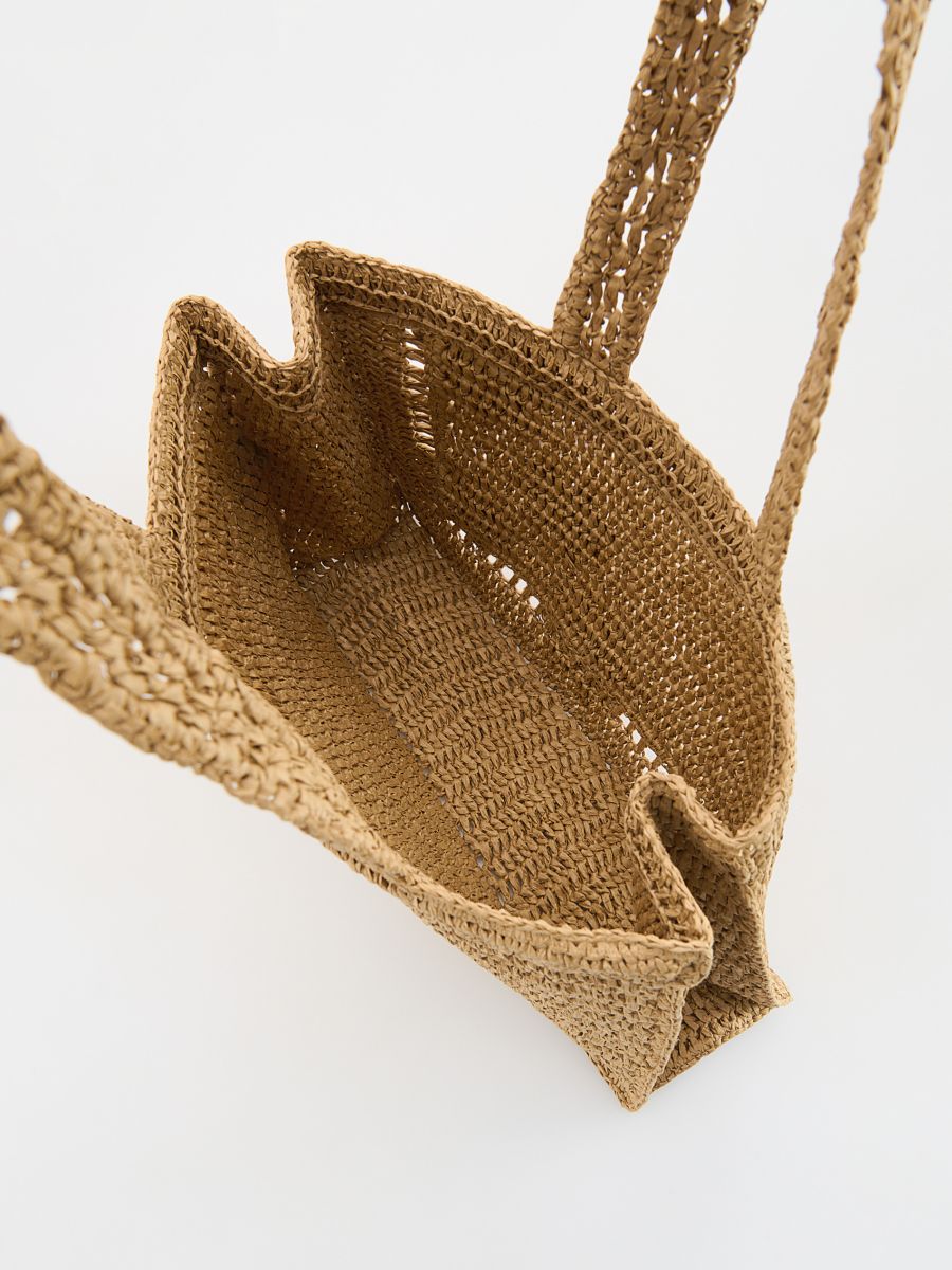 Sac shopper tressé - Beige - RESERVED - 4