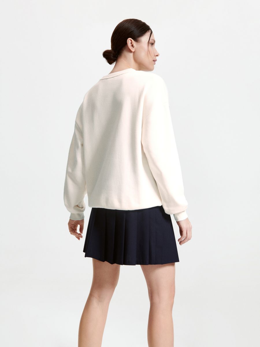 Φούτερ oversize - ΚΡΕΜ - RESERVED - 3