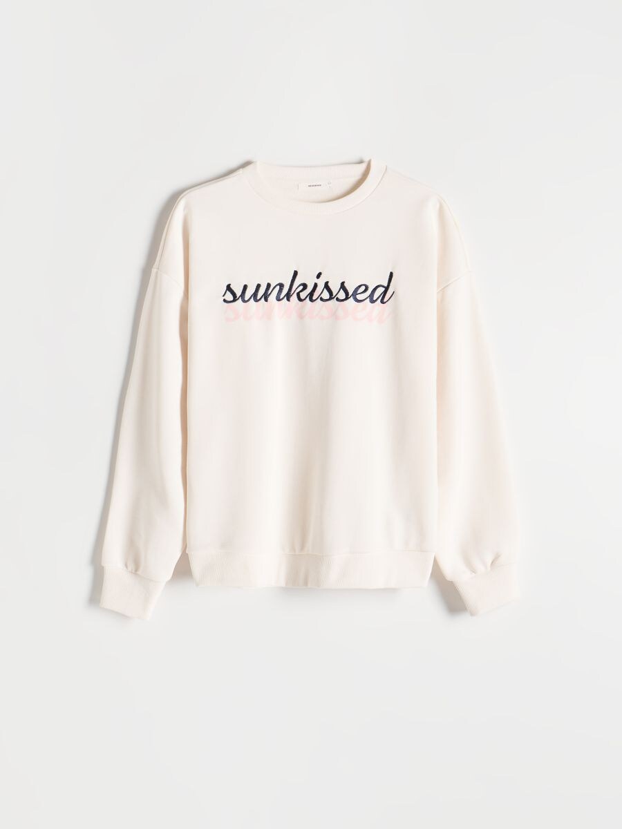 Φούτερ oversize - ΚΡΕΜ - RESERVED - 4