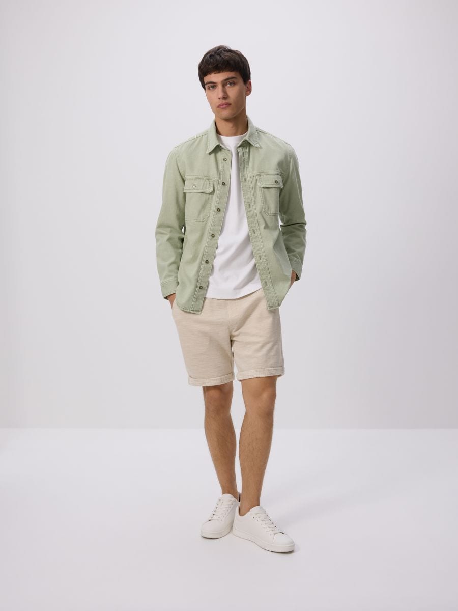 Regular structural shorts - beige - RESERVED - 4