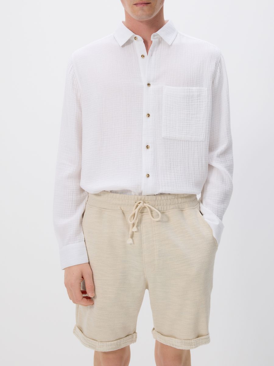 Regular structural shorts - beige - RESERVED - 2
