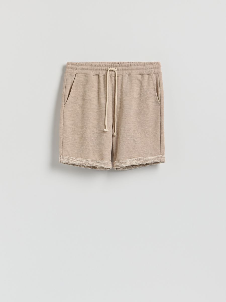 Regular structural shorts - beige - RESERVED