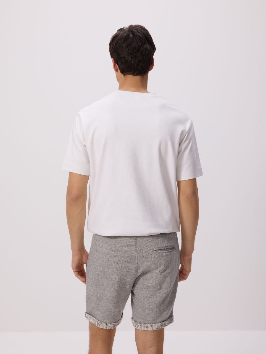 Regular shorts met structuur - DONKERGRIJS - RESERVED - 4