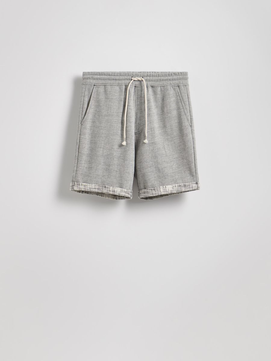 Regular shorts met structuur - DONKERGRIJS - RESERVED - 5