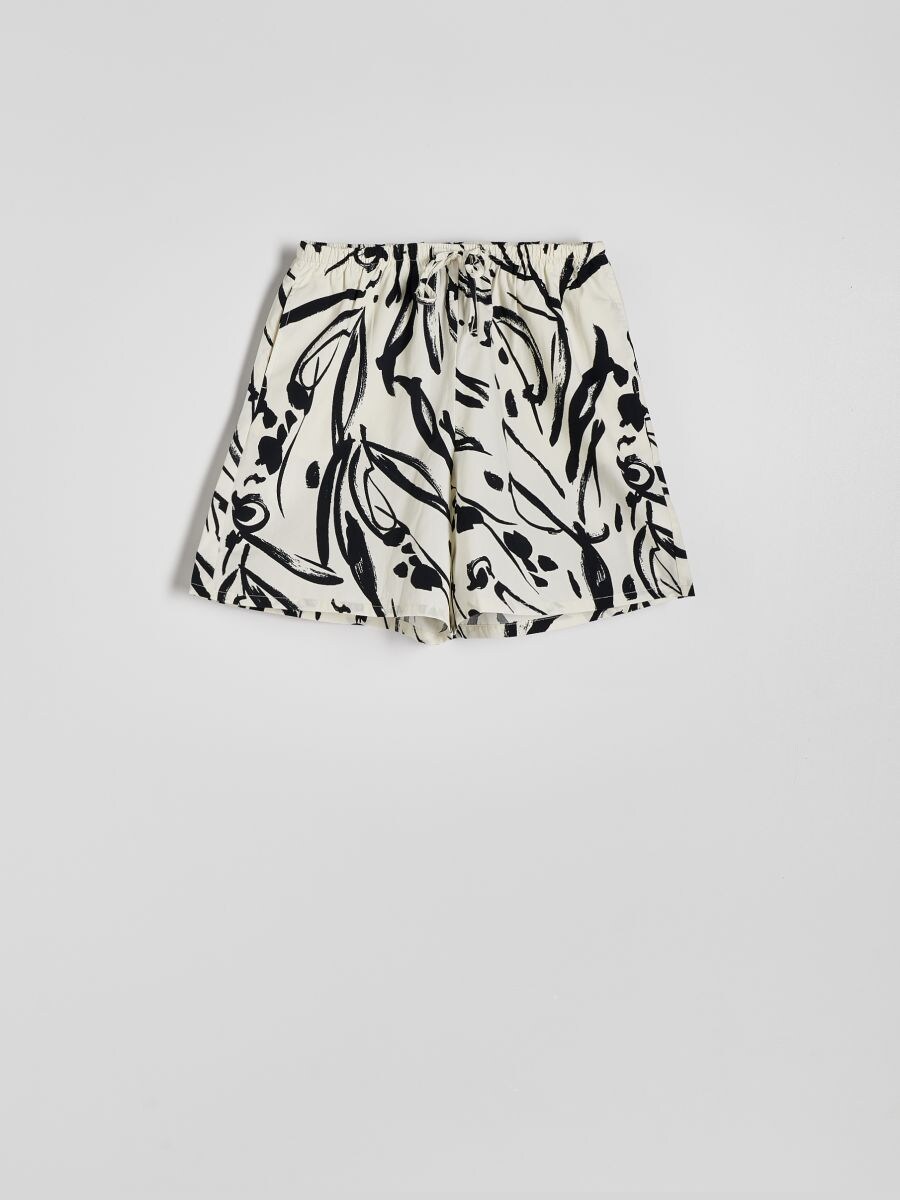 Short en coton à motif - Noir - RESERVED - 4