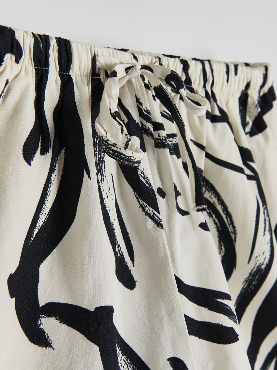 Short en coton à motif - Noir - RESERVED - 5