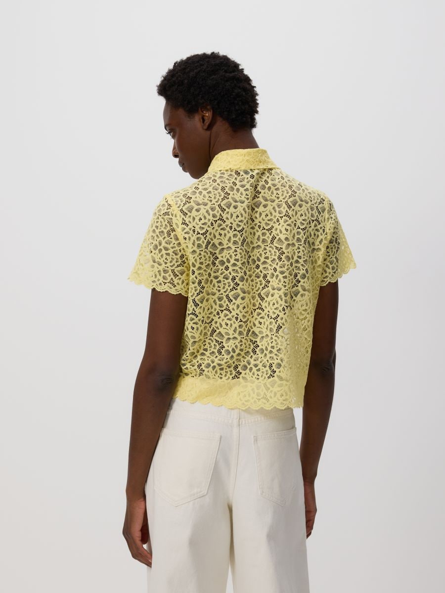 Camicia in pizzo - giallo chiaro - RESERVED - 5