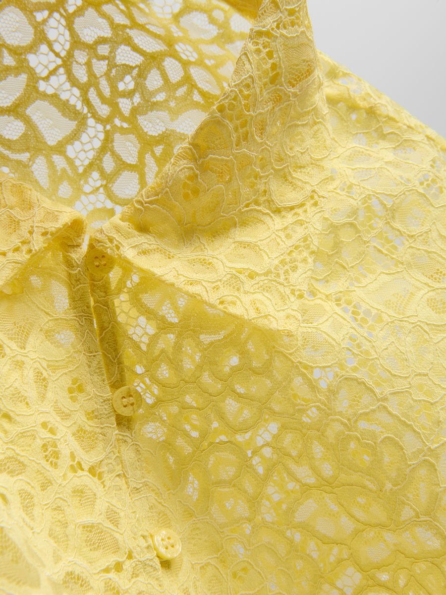 Camicia in pizzo - giallo chiaro - RESERVED - 7