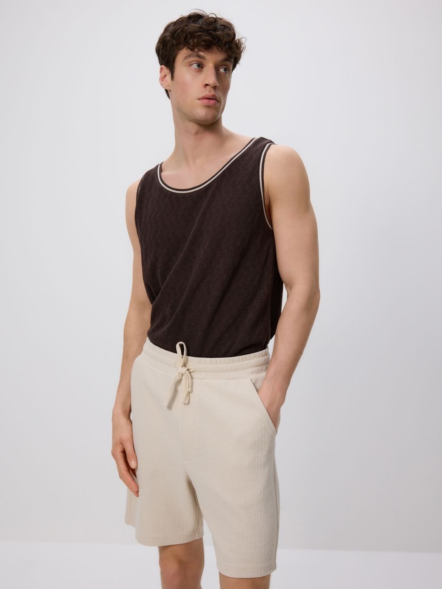Regular structural shorts - beige - RESERVED - 3