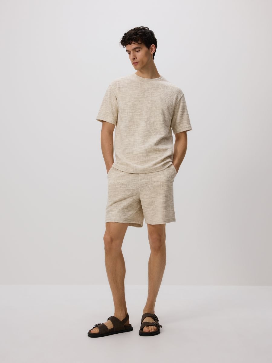 Regular structural shorts - beige - RESERVED - 3