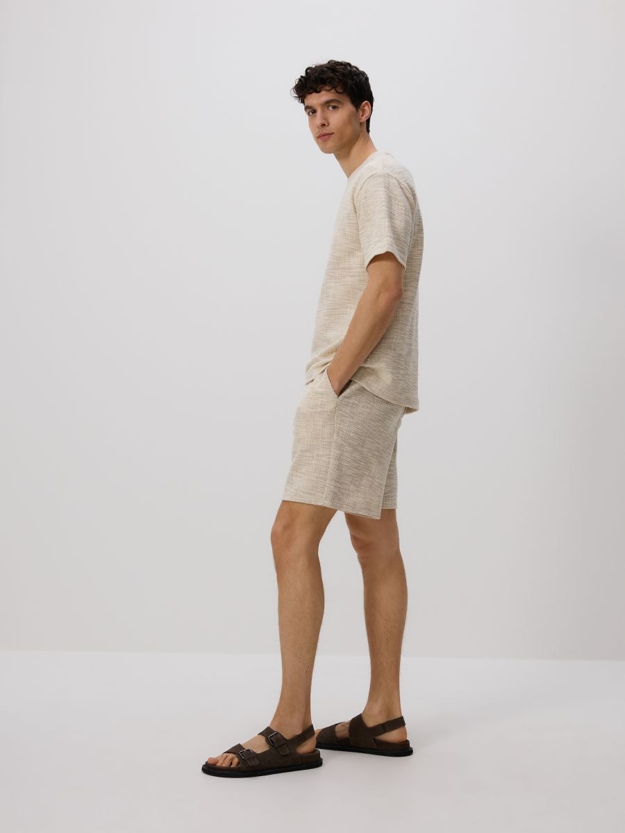 Regular structural shorts - beige - RESERVED - 4