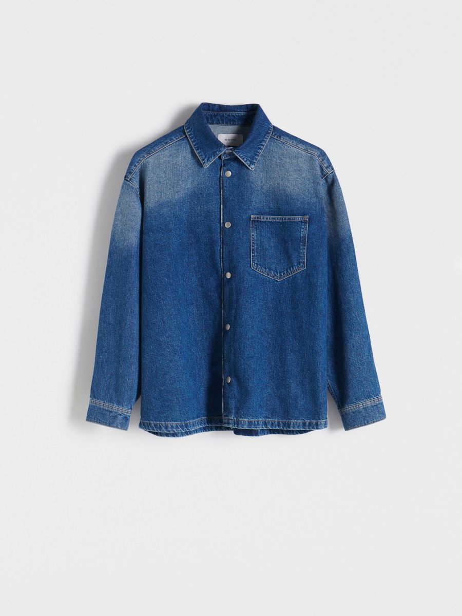 Regular fit denim shirt Color blue jeans - RESERVED - 3868W-55J
