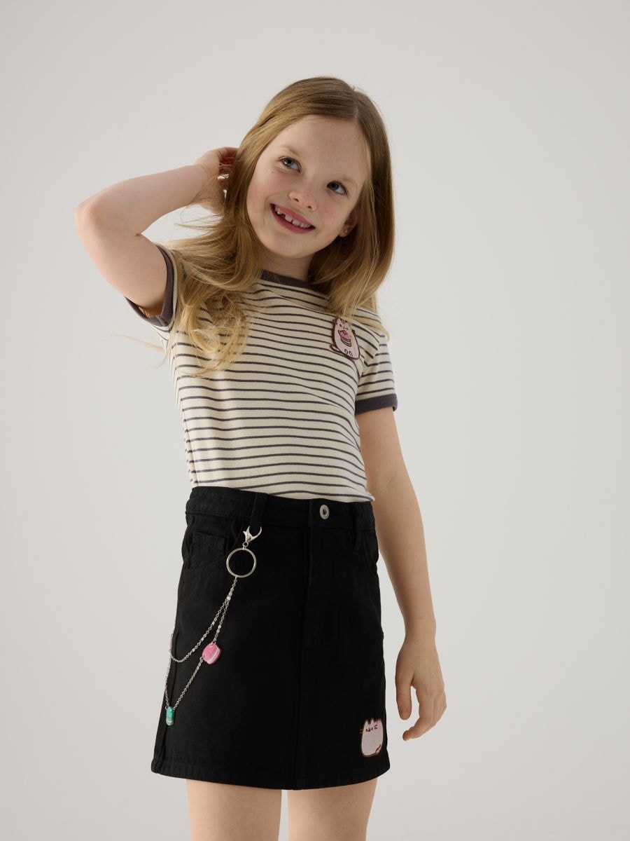 GIRLS` SKIRT & CHAIN - crno - RESERVED