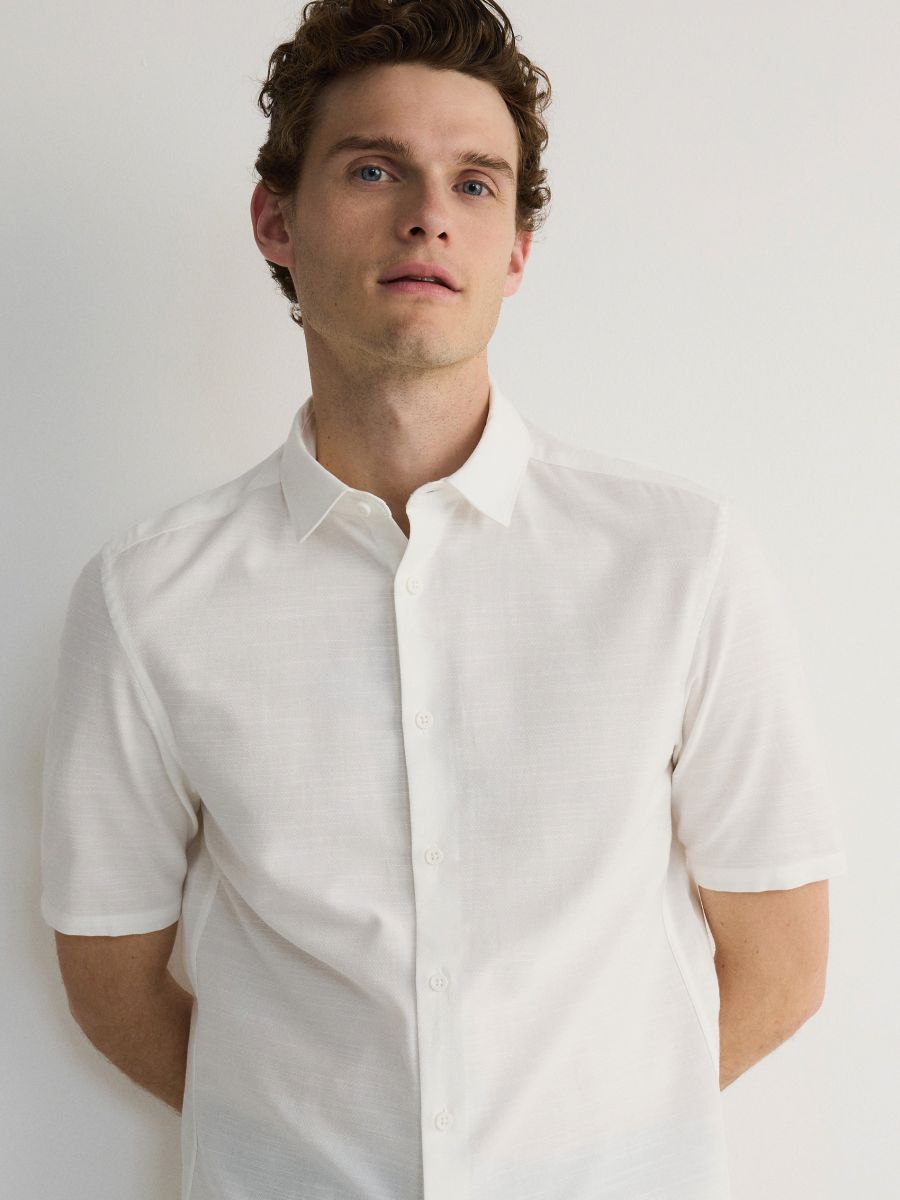 Regular fit overhemd - wit - RESERVED - 4
