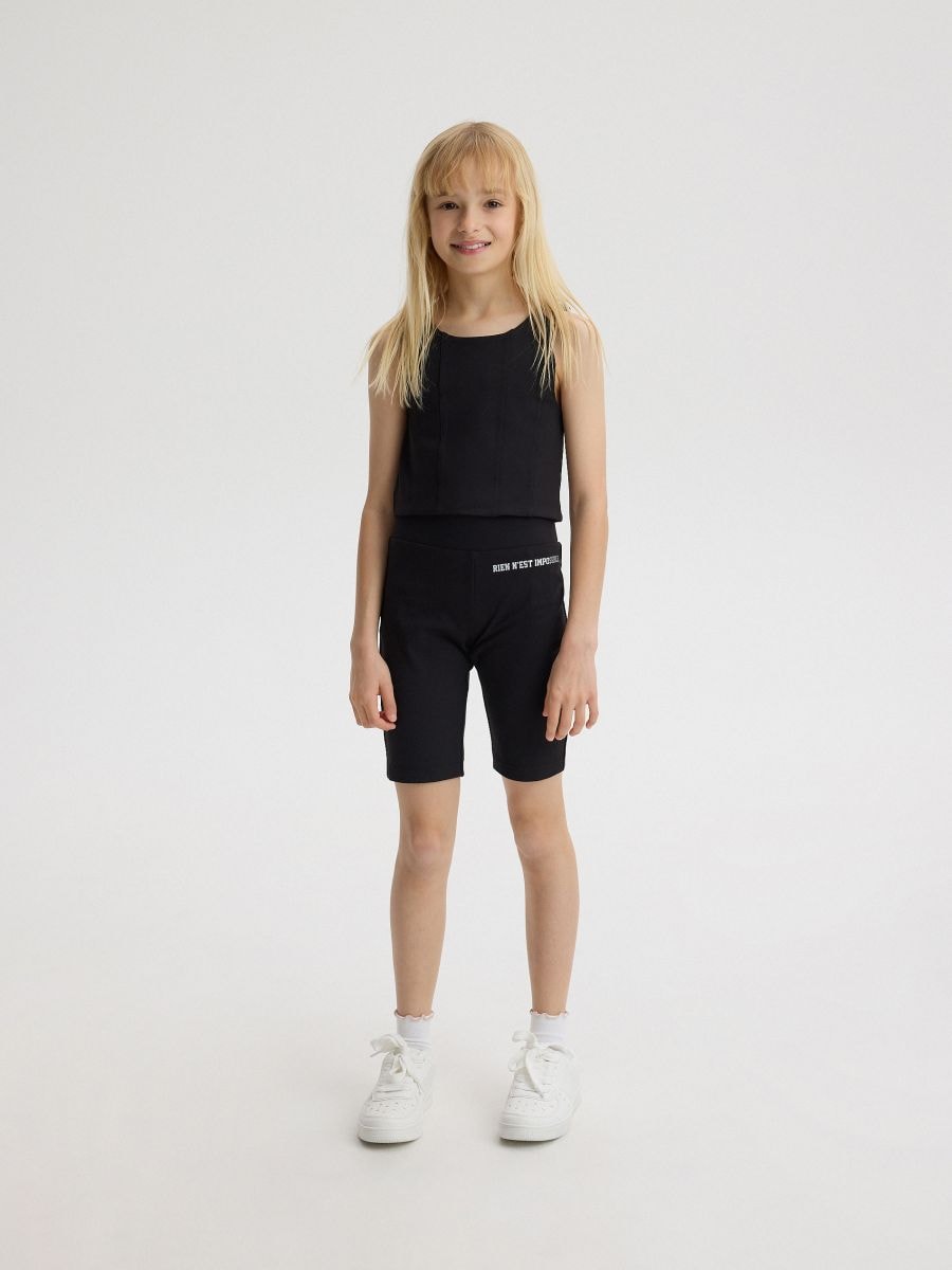 Biker shorts with print - black - RESERVED - 4