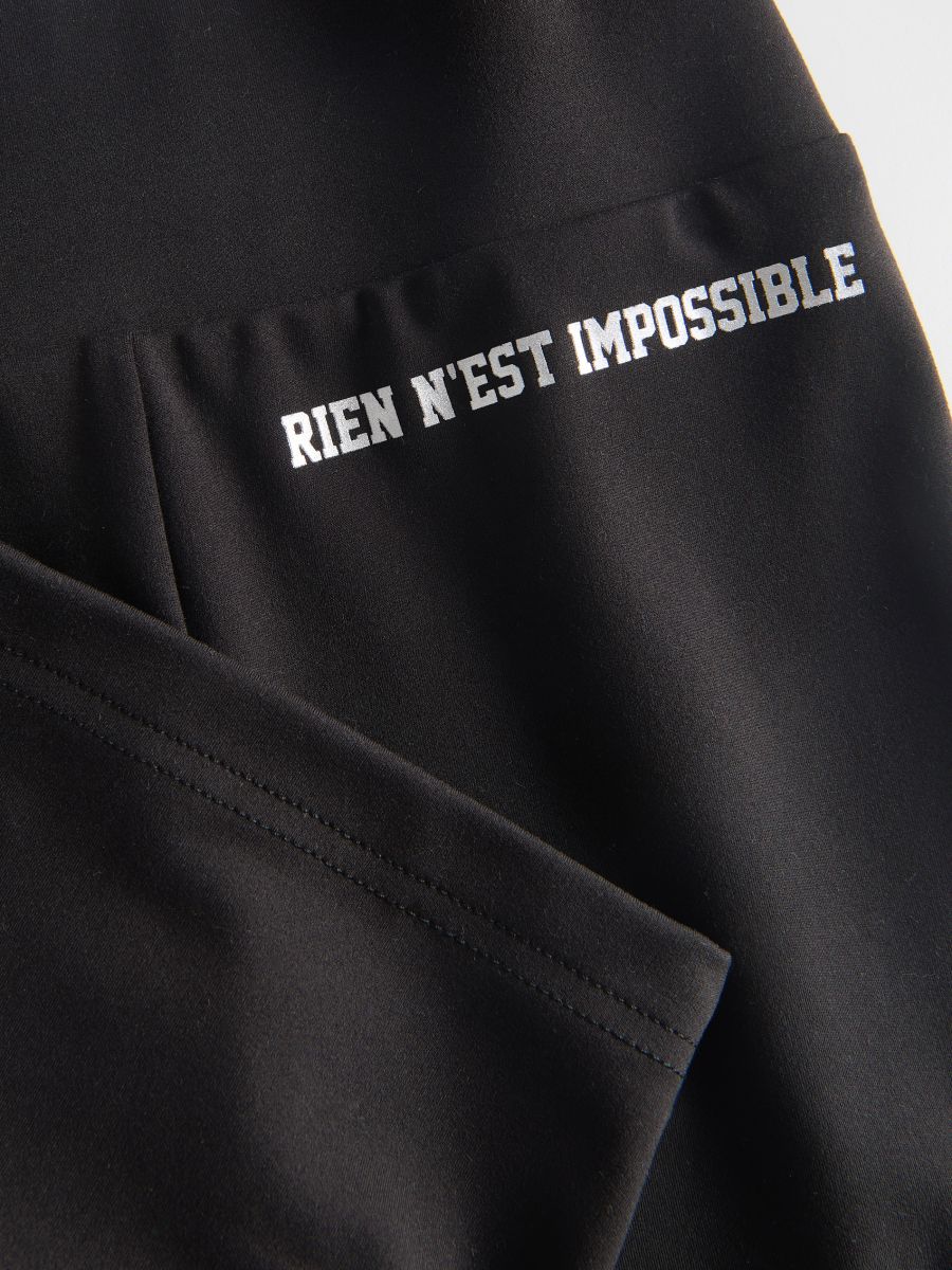 Biker shorts with print - black - RESERVED - 5