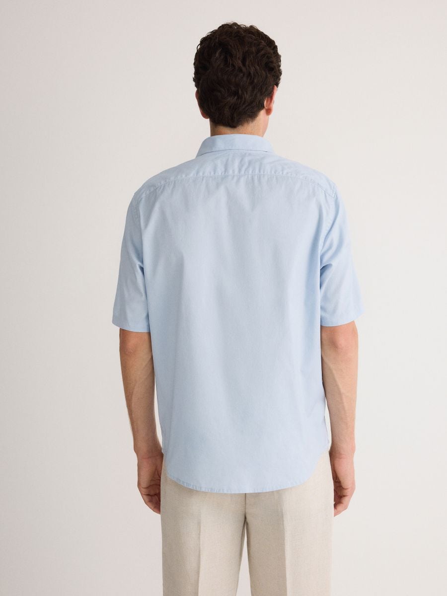 Navadna srajca regular fit - bledo modra - RESERVED - 4