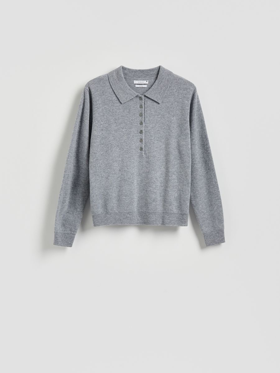 LADIES` SWEATER - gris claro - RESERVED