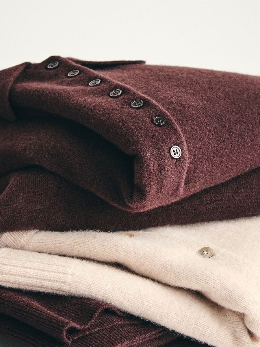 LADIES` SWEATER - dark brown - RESERVED