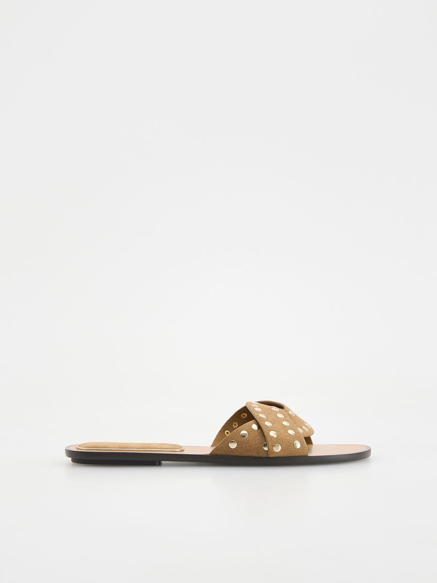 LADIES` SLIDES - beige - RESERVED - 3