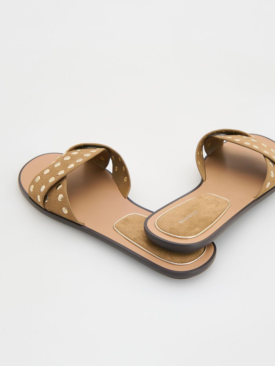 LADIES` SLIDES - beige - RESERVED - 5