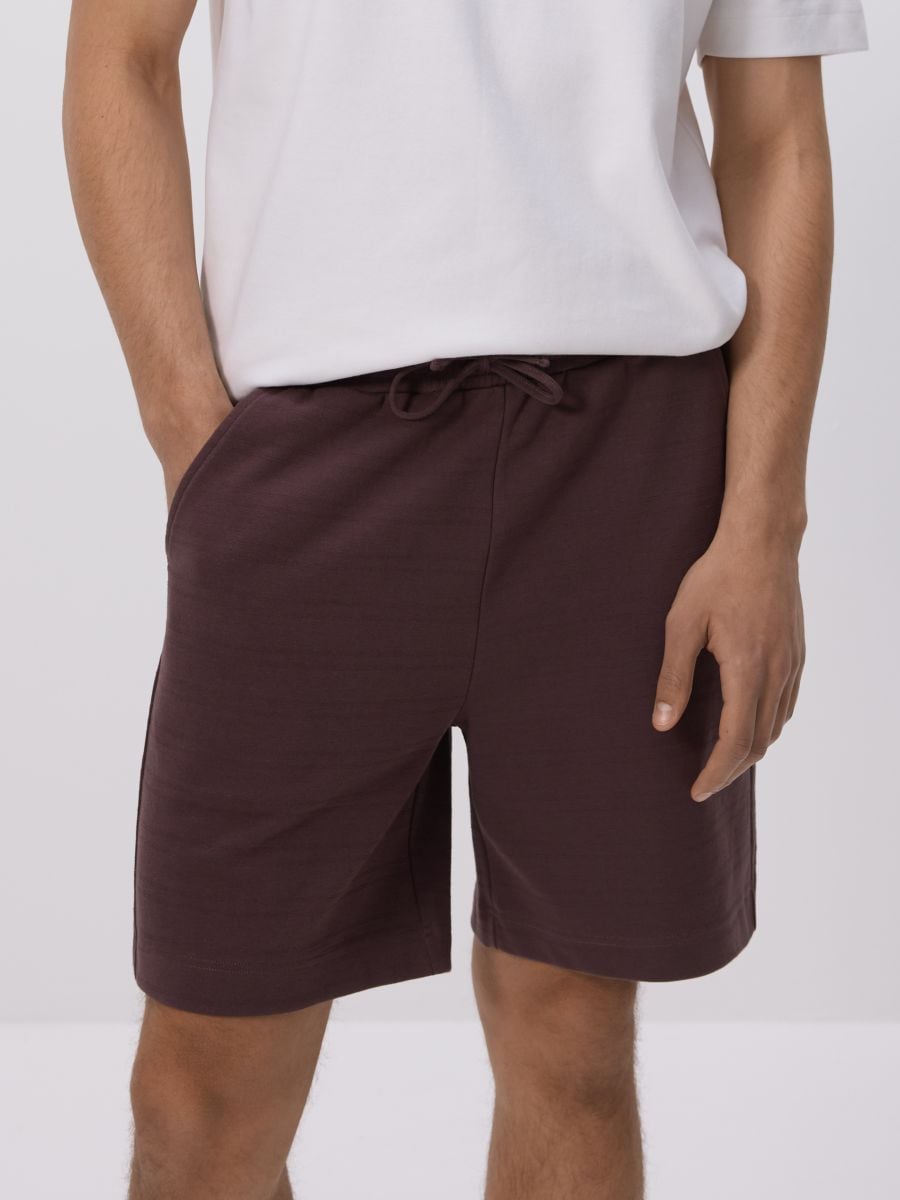 Regular shorts - dark brown - RESERVED