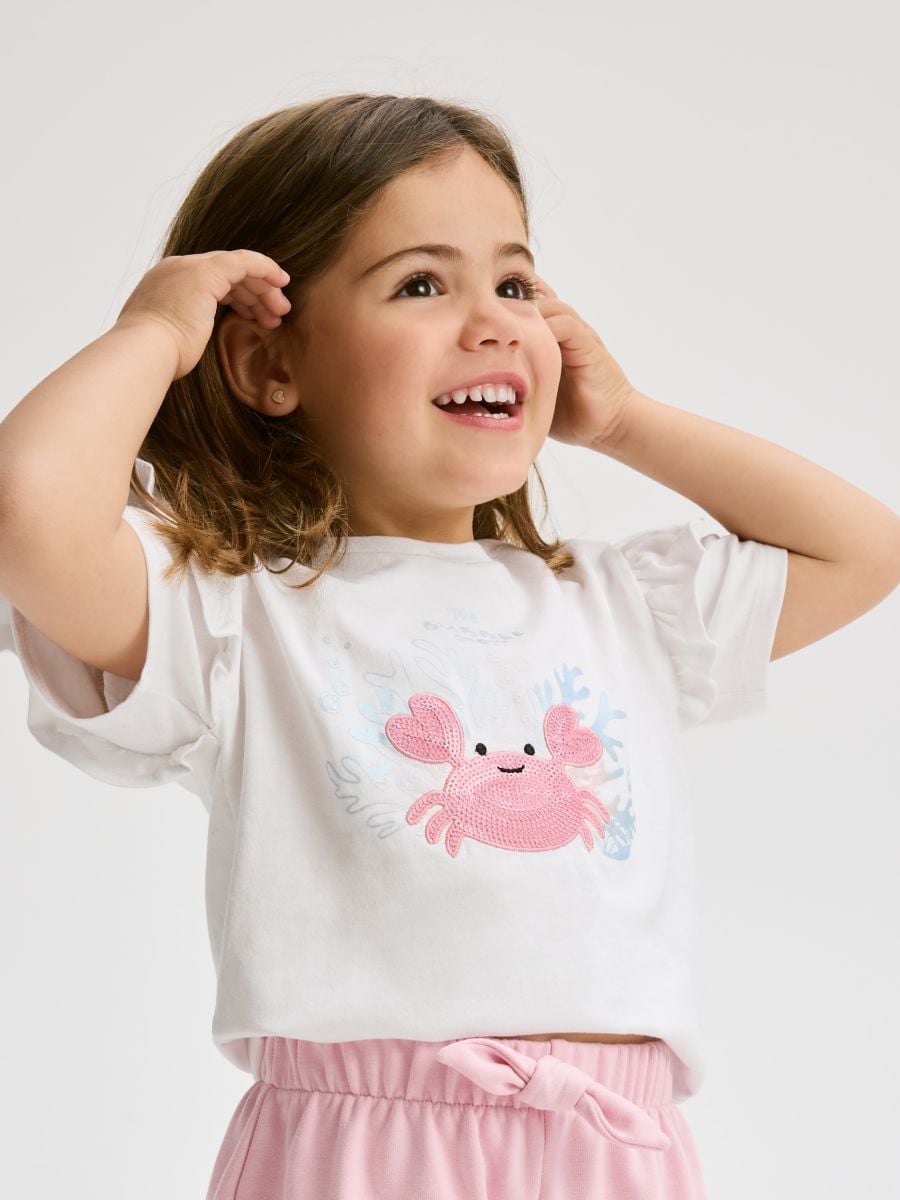 Bluse mit Zierapplikation - creme - RESERVED - 5
