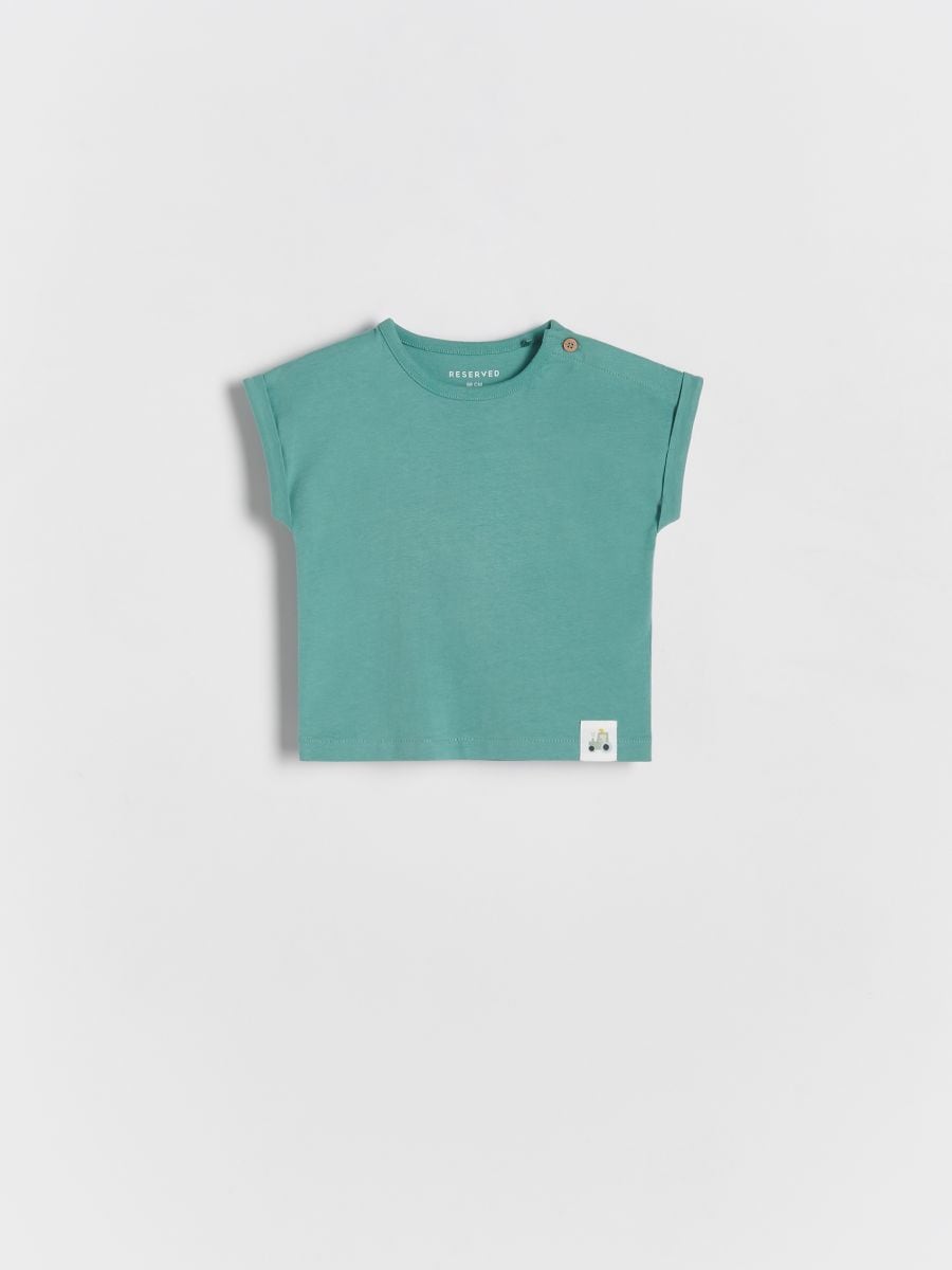 T-shirt oversize - verde petrolio - RESERVED
