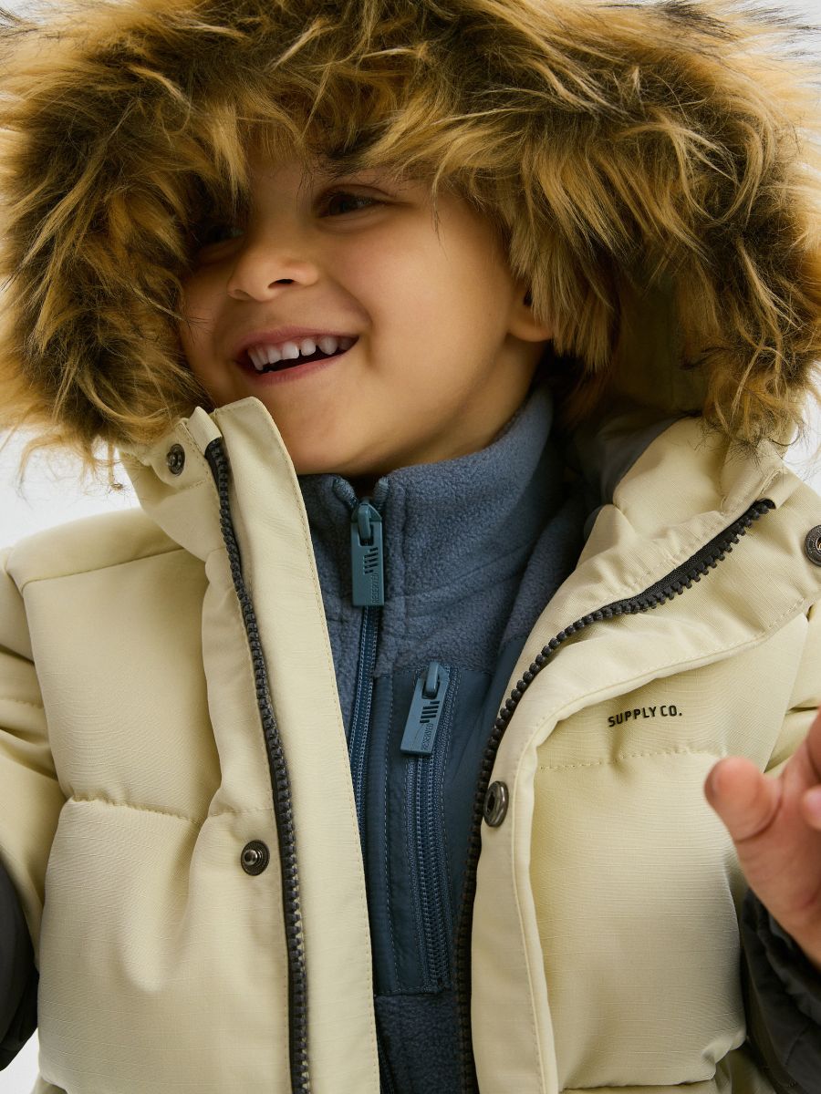Insulated jacket with hood - wheat - RESERVED - 8