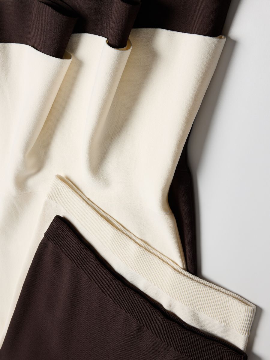 Midi skirt with peplum - nude - RESERVED - 7