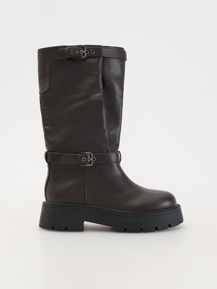LADIES` BOOTS - dark brown - RESERVED - 2