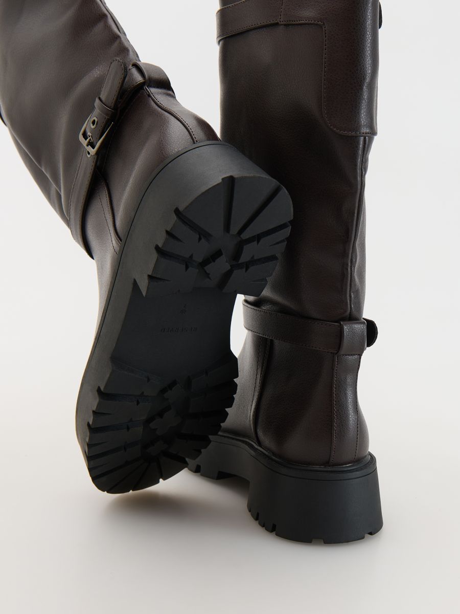 LADIES` BOOTS - dark brown - RESERVED - 5