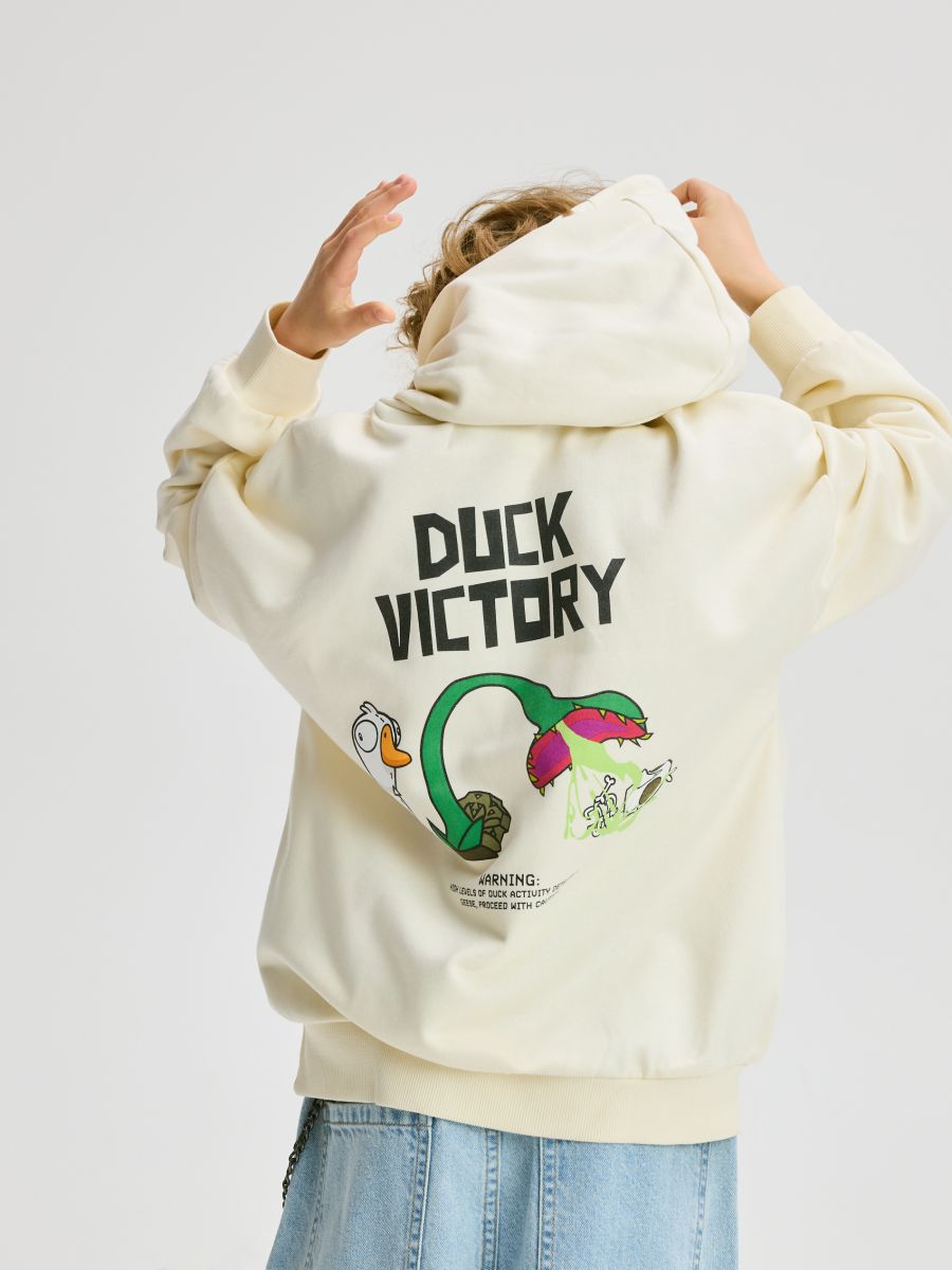 Felpa con cappuccio Goose Goose Duck - panna - RESERVED - 6