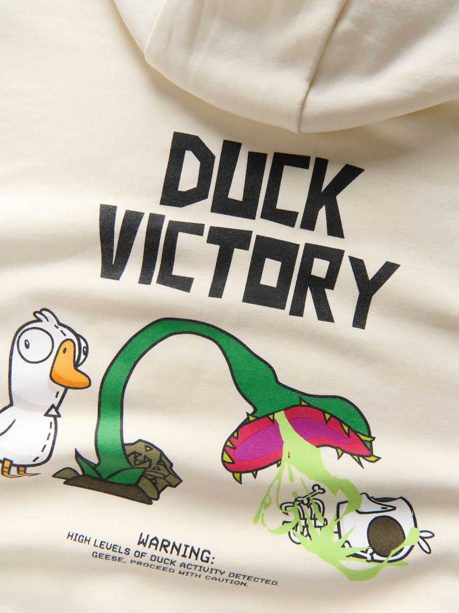 Felpa con cappuccio Goose Goose Duck - panna - RESERVED - 2