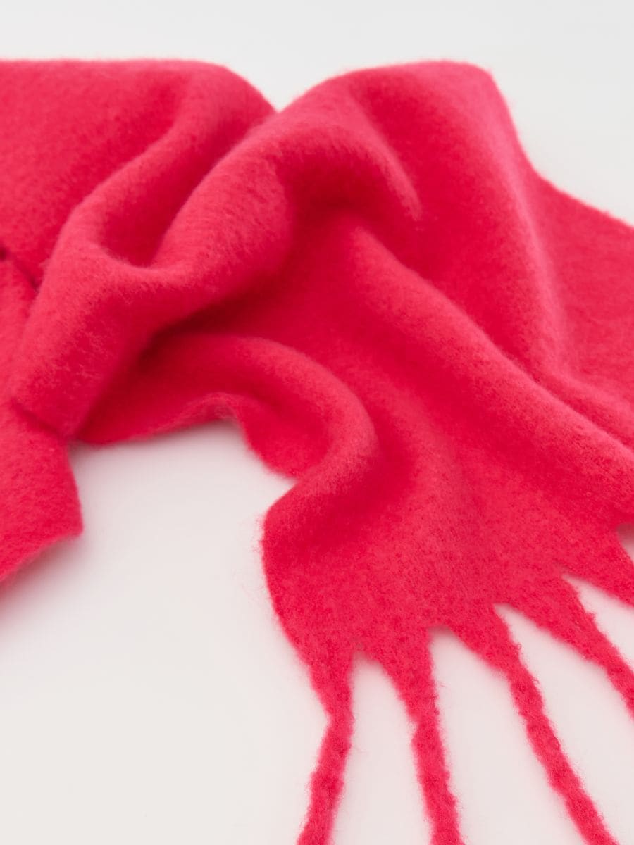 Scarf with fringes - fuchsia - RESERVED - 3