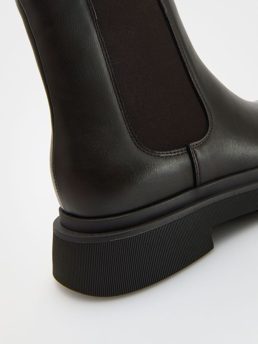 Chelseaboots i läder - MÖRKBRUN - RESERVED - 4