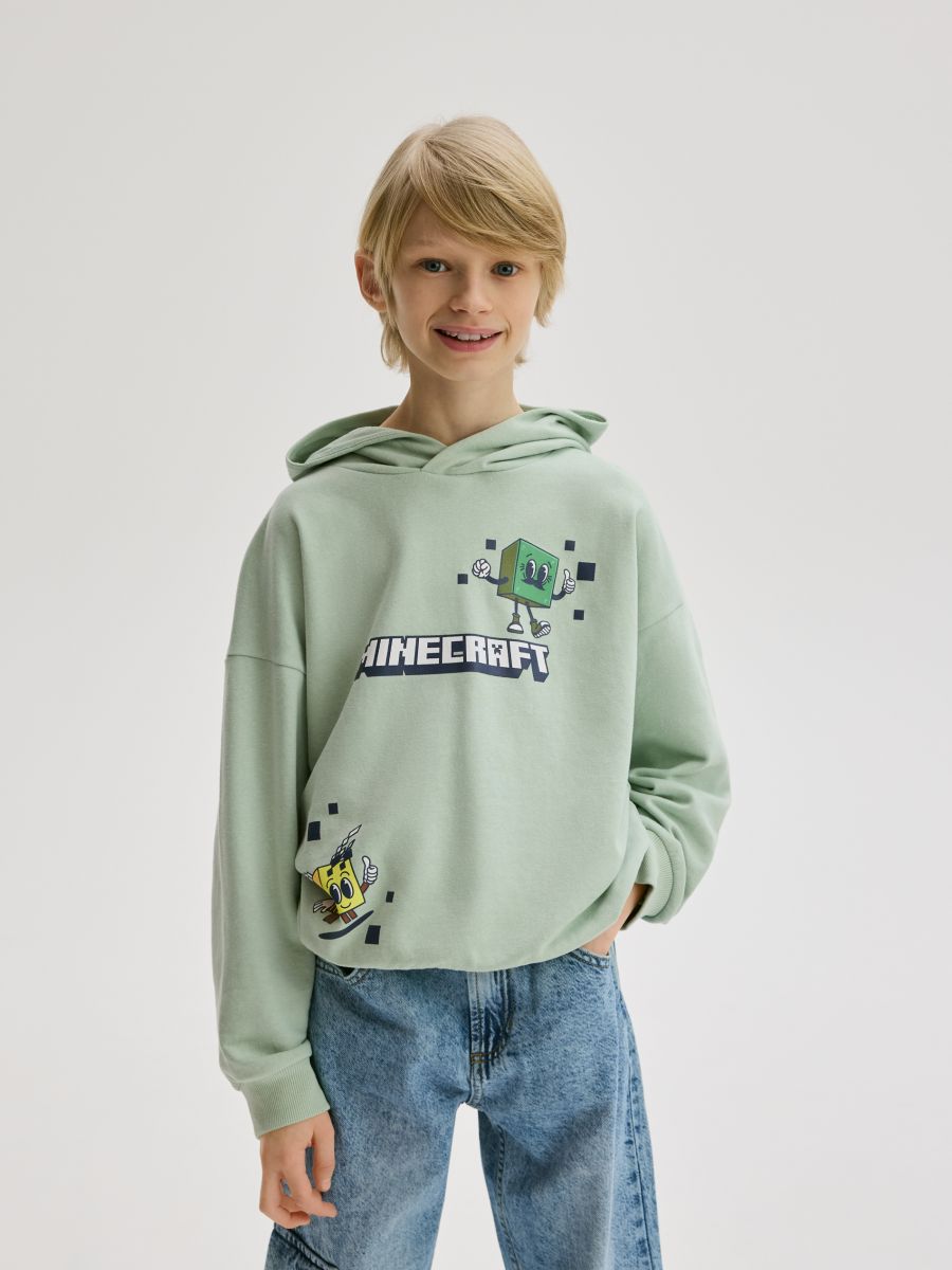 BOYS` JOGGING TOP - svetlo tirkizna - RESERVED