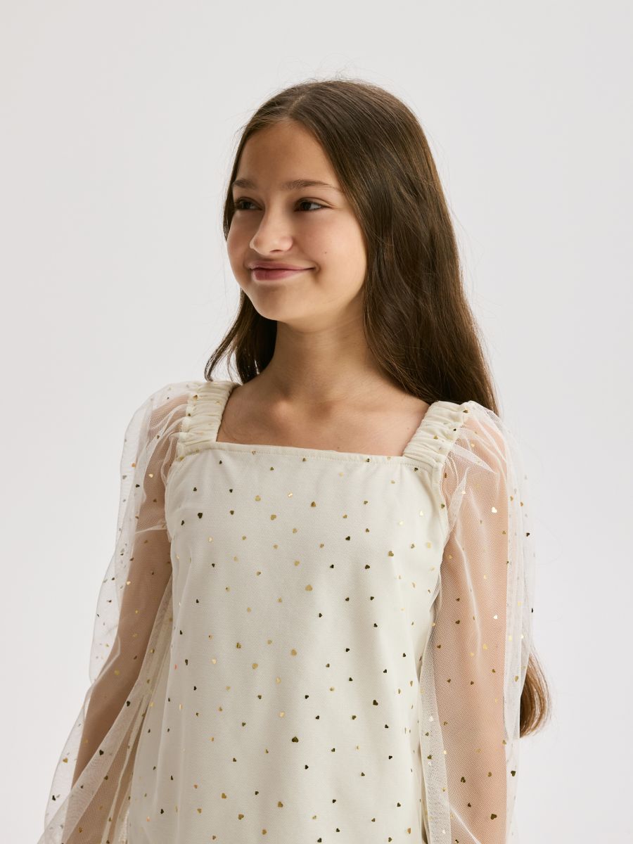 Bluzica od tila - krem - RESERVED