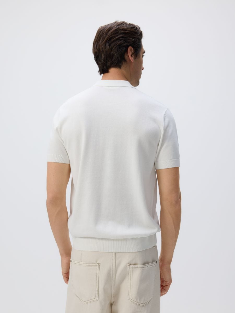 Stripe polo jumper - white - RESERVED - 5