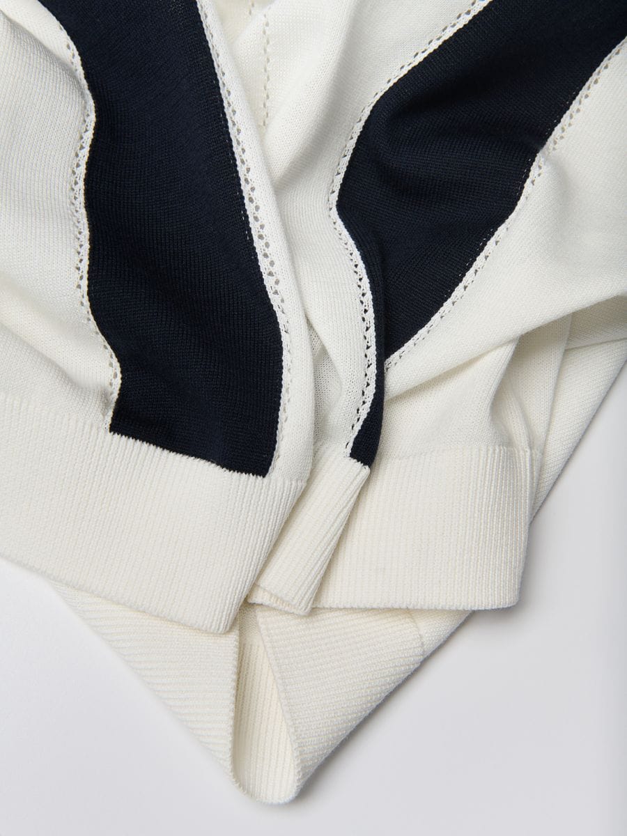Stripe polo jumper - white - RESERVED - 7