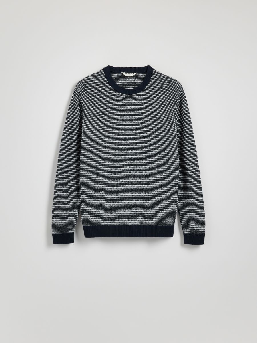 Jumper in textured knit - navy - RESERVED - 6
