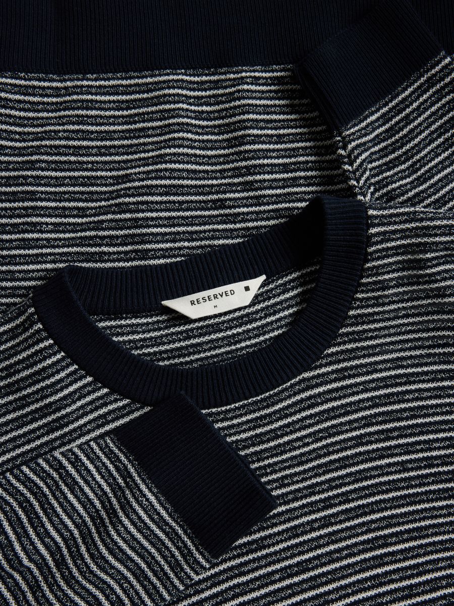 Jumper in textured knit - navy - RESERVED - 7