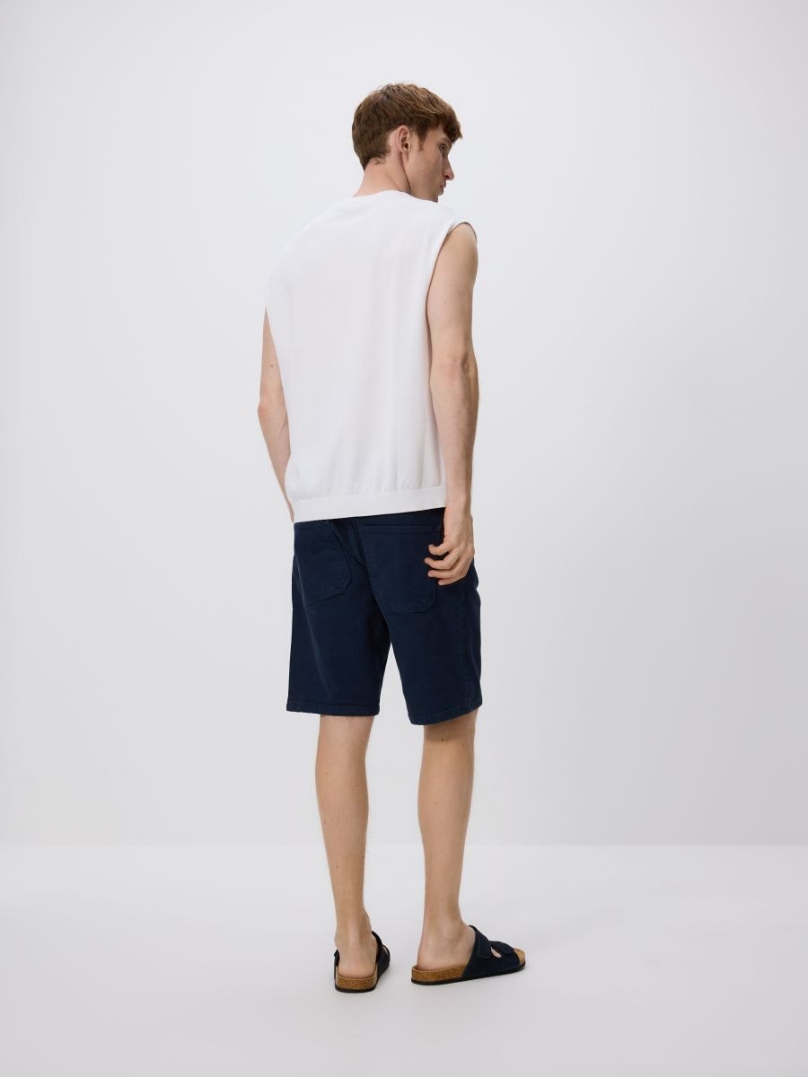 Knitted fabric vest - white - RESERVED - 3