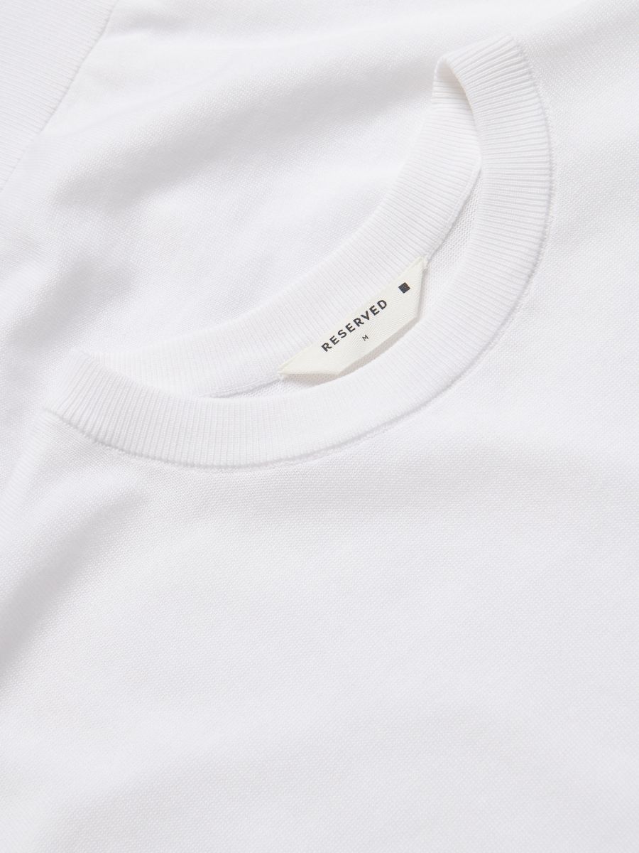 Knitted fabric vest - white - RESERVED - 6