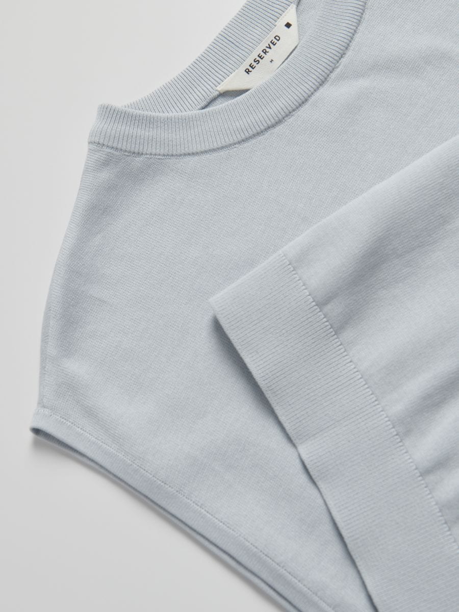 Pullunder aus Strickstoff - blassblau - RESERVED - 5