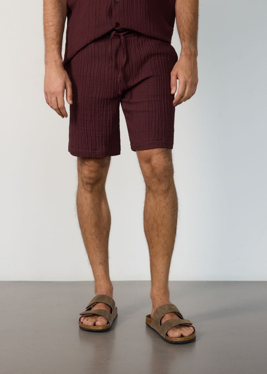 Muslin shorts - maroon - RESERVED - 3