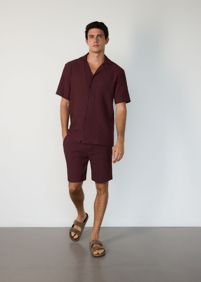 Muslin shorts - maroon - RESERVED