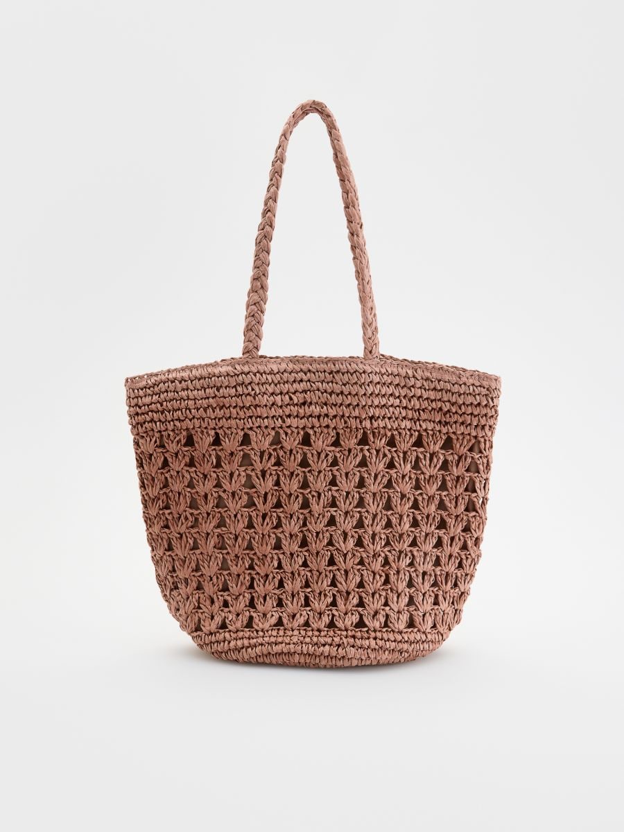 Woven shopper bag - dusty rose - RESERVED