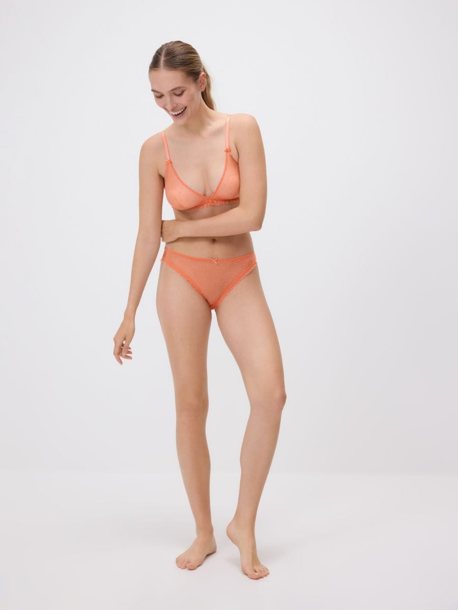 Mesh bikini panties - orange - RESERVED