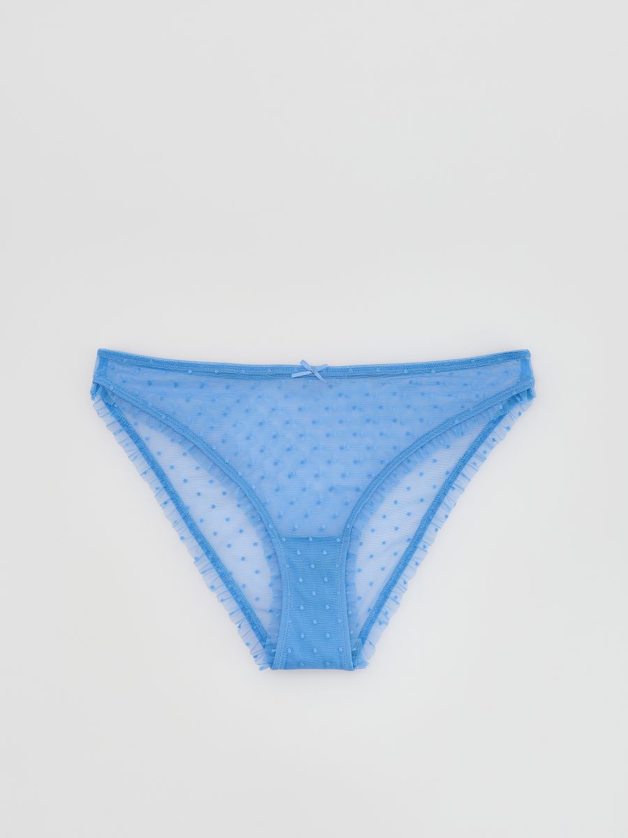 Bikinihose aus Mesh - blau - RESERVED